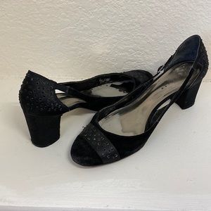 Capodarte Black Shoes Heels Sparkling Beads Size 38 Brazil / equivalent to 8